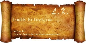 Ludik Krisztina névjegykártya