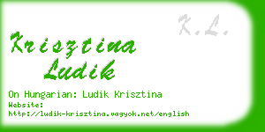 krisztina ludik business card